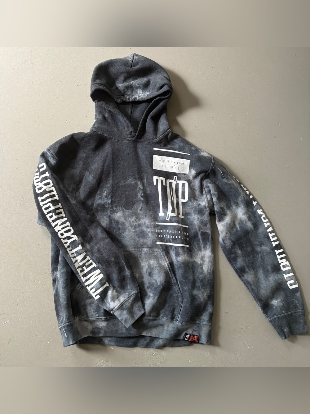 Twenty One Pilots Acid Text Hoodie Men’s M - 2017 Emotional Roadshow World Tour
